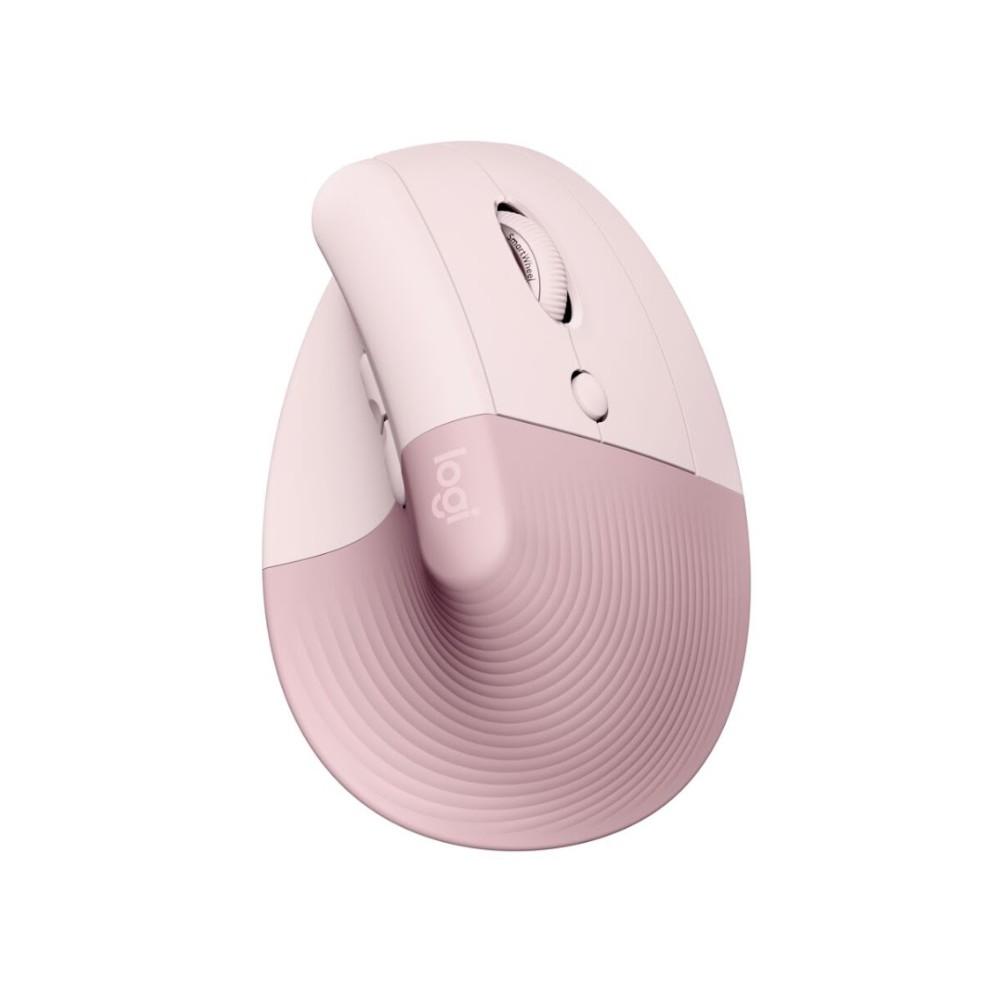 Mouse sem fio Lift ergonômico vertical Rose 910 006472 Logitech