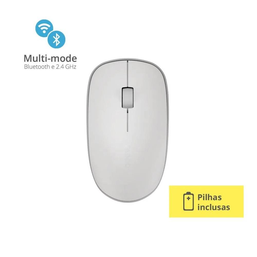 Mouse Sem Fio Bluetooth Rapoo M200 RA012 Branco