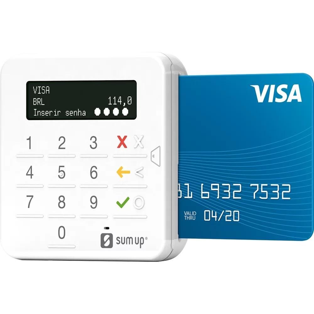 Maquininha de cartão de crédito e débito SumUp Top com chip e bateria, SUMUP